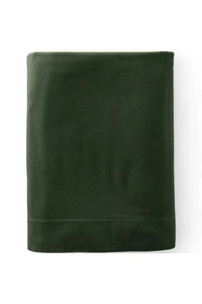 Lands' End Comfy Super Soft Cotton Flannel Flat Bed Sheet - 5oz In Green