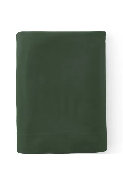Lands' End Comfy Super Soft Cotton Flannel Flat Bed Sheet - 5oz In Green