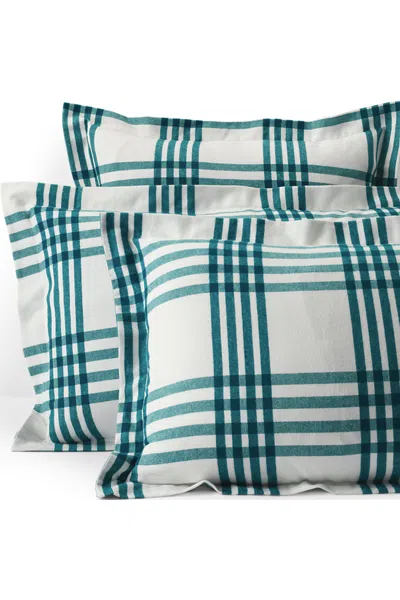 Lands' End Comfy Super Soft Cotton Flannel Plaid Pillow Sham - 5oz