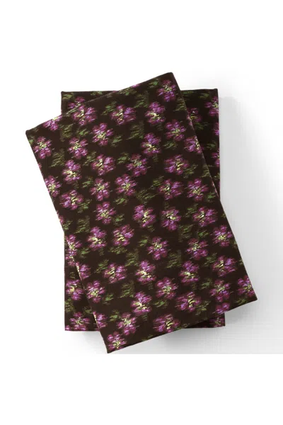 Lands' End Comfy Super Soft Cotton Flannel Print Pillowcases - 5oz In Multi