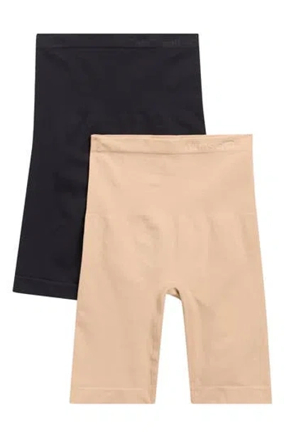 Lands' End Contour Flex 2-pack Mid Waist Flex Shaping Briefs In Multi