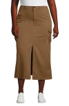Lands' End Cool Fade Cargo Maxi Skirt In Brown