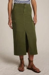Lands' End Cool Fade Cargo Maxi Skirt In Green