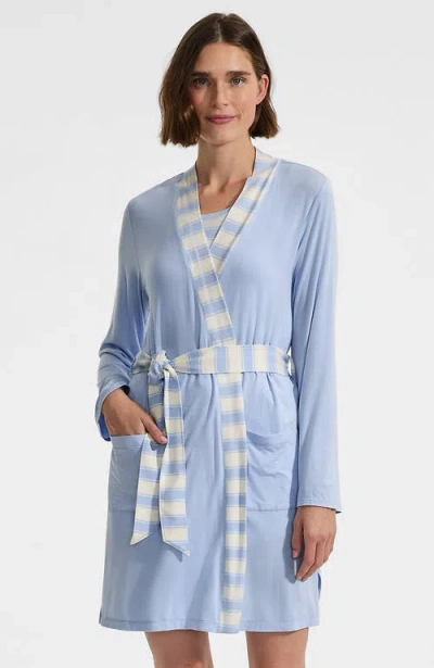 Lands' End Cooling 3 Piece Pajama Set In Blue