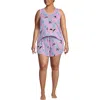Lands' End Cooling 3 Piece Pajama Set In Pink