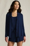 Lands' End Cooling 3 Piece Pajama Set In Blue