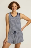 Lands' End Cooling 3 Piece Pajama Set In Blue