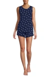 Lands' End Cooling 3 Piece Pajama Set In Blue