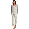 Lands' End Cooling 3 Piece Pajama Set In White