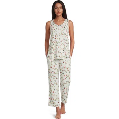 Lands' End Cooling 3 Piece Pajama Set In White