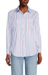 Lands' End Cooling Button Front Shirt In Blue