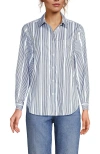 Lands' End Cooling Button Front Shirt In Blue