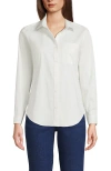 Lands' End Cooling Button Front Shirt In White