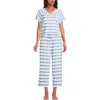 Lands' End Cooling Pajama Set In Blue