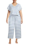 Lands' End Cooling Pajama Set In Blue