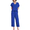Lands' End Cooling Pajama Set In Blue