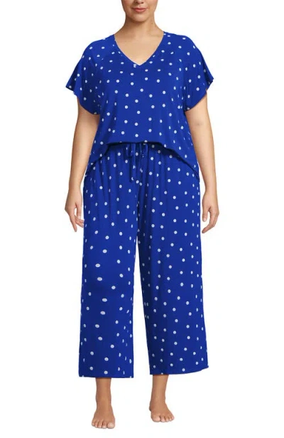 Lands' End Cooling Pajama Set In Blue