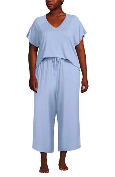 Lands' End Cooling Pajama Set In Blue