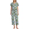 Lands' End Cooling Pajama Set In Blue