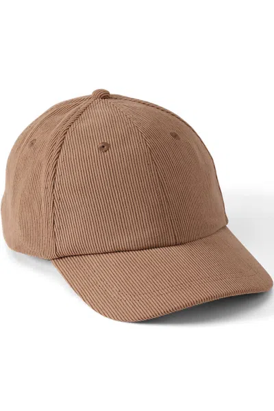 Lands' End Corduroy Baseball Cap In Brown