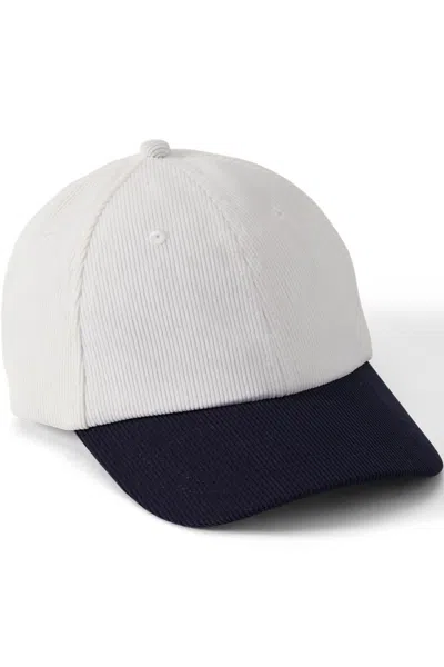 Lands' End Corduroy Baseball Cap In Ivory