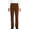 Lands' End Corduroy Comfort Waist Classic Fit Pleated Front Pant In Brown