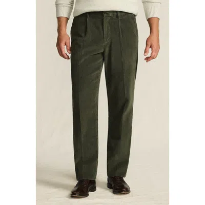 Lands' End Corduroy Comfort Waist Classic Fit Pleated Front Pant In Green