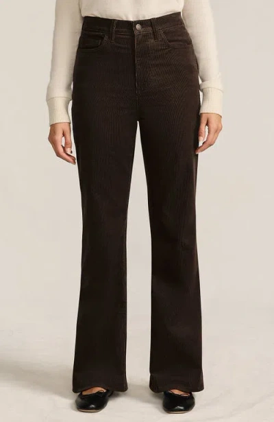 Lands' End Corduroy High Rise Classic Flare Pants In Brown