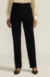 Lands' End Corduroy High Rise Rail Straight Leg Pants In Black