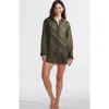 Lands' End Cotton Gauze Button Down Swim Cover-up Shirt Dress In Rich Olive Green