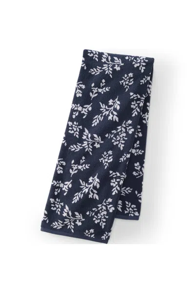 Lands' End Cotton Jacquard Bath Towel In Multi