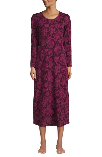 Lands' End Cotton Long Sleeve Midcalf Nightgown