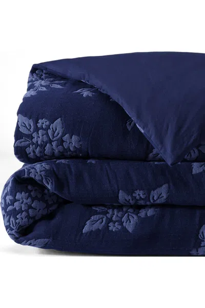 Lands' End Cotton Matelasse Duvet Bed Cover In Blue