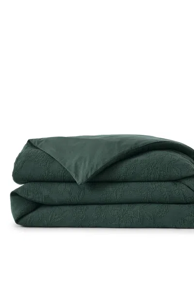 Lands' End Cotton Matelasse Duvet Bed Cover In Green