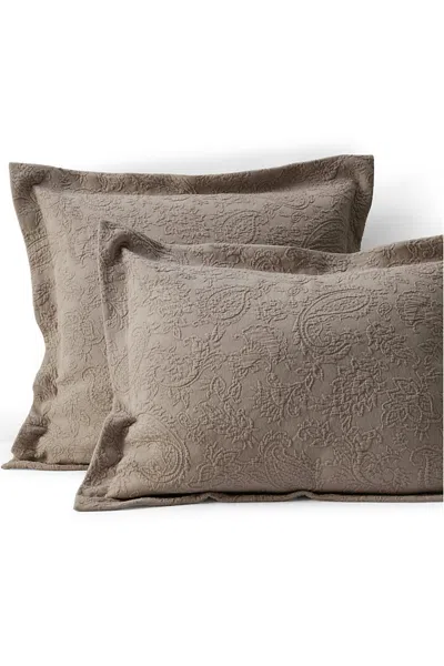 Lands' End Cotton Matelasse Pillow Sham In Neutral