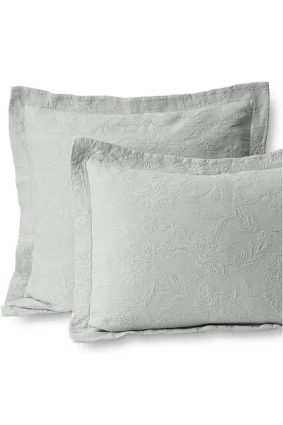 Lands' End Cotton Matelasse Pillow Sham In Gray