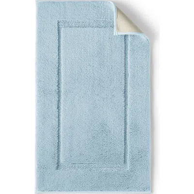 Lands' End Cotton Non-skid Contour Bath Rug In Blue