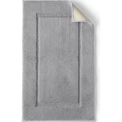 Lands' End Cotton Non-skid Contour Bath Rug In Gray