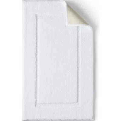 Lands' End Cotton Non-skid Contour Bath Rug In White