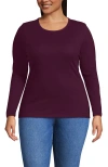 Lands' End Cotton Rib T-shirt In Purple