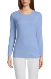 Lands' End Cotton Rib T-shirt In Blue