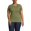 Lands' End Cotton Rib T-shirt In Green
