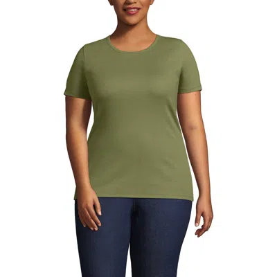 Lands' End Cotton Rib T-shirt In Green