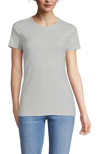 Lands' End Cotton Rib T-shirt In Gray
