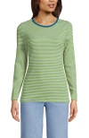 Lands' End Cotton Rib T-shirt In Green