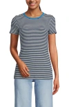 Lands' End Cotton Rib T-shirt In Multi