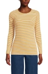Lands' End Cotton Rib T-shirt In Nude