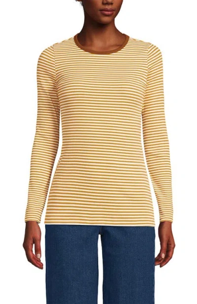 Lands' End Cotton Rib T-shirt In Nude