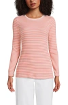 Lands' End Cotton Rib T-shirt In Pink