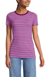 Lands' End Cotton Rib T-shirt In Purple